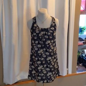 Black and tan print reversible dress. Unbranded.